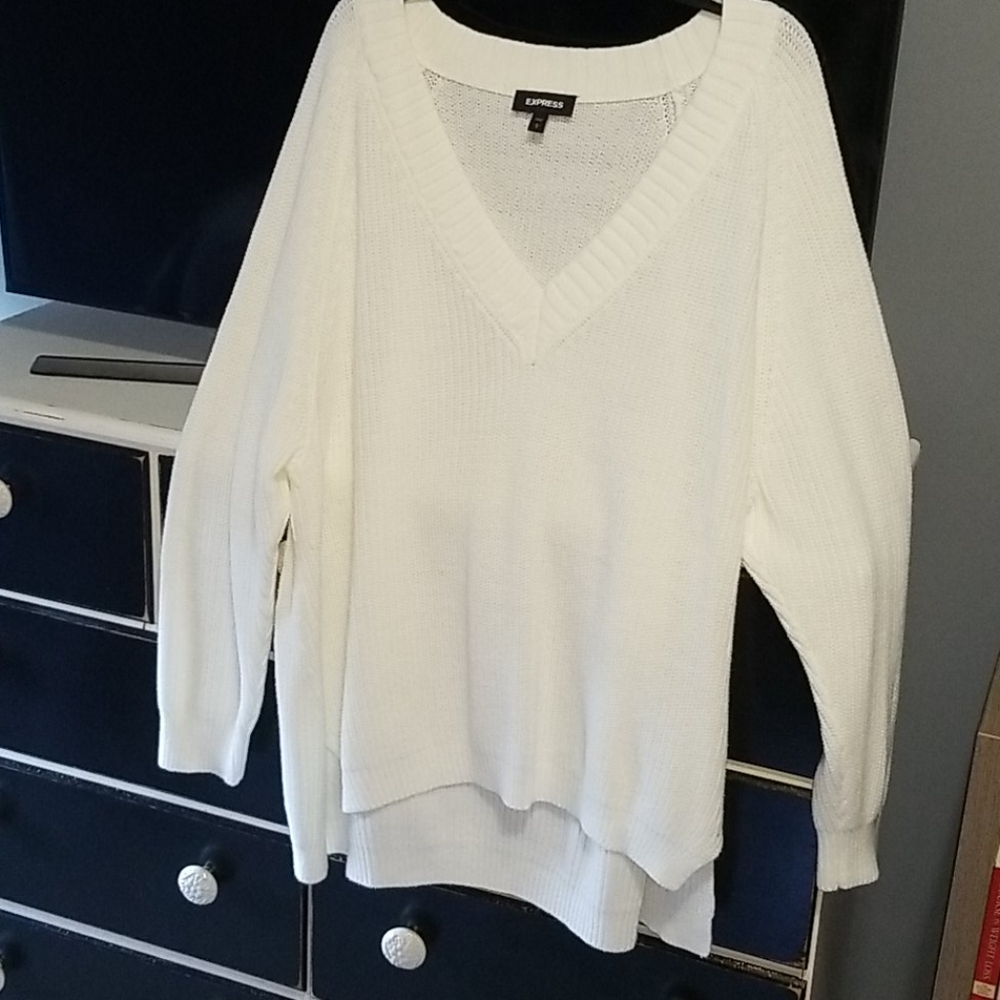 Express Oversized V-neck Sweater